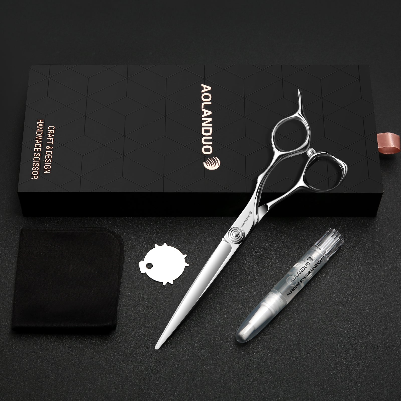 6.5 Inch Professional Precision Hair Shears– VG10 Steel, True Convex Edge, Semi-Offset Handle